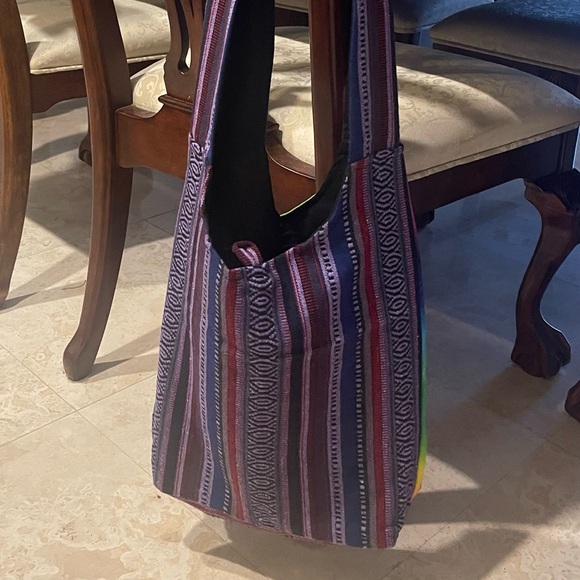 Colorful Multicolor Women's OM Symbol Crossbody Shoulder Bohemian Bag NWT - Picture 7 of 8